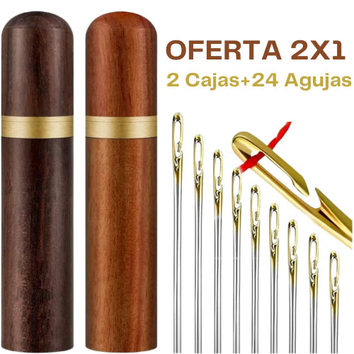24 Agujas Enhebrado automático Needlesslux (+2 cajas de madera)